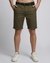 Cotton Stretch Regular Fit Solid Overdye Olive Shorts