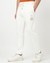 Cotton Blend Regular Fit Solid Ivory Track Pant with Stretch