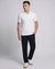 Linen Regular Fit Solid Navy Trouser