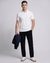 Cotton Stretch Regular Fit Solid Navy Trouser