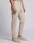 Regular Fit Solid Beige Trouser with Stretch