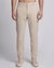 Regular Fit Solid Beige Trouser with Stretch