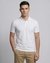 Cotton Slim Fit Liquid Finish All Over Print White Polo Tshirt