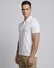 Cotton Slim Fit Liquid Finish All Over Print White Polo Tshirt