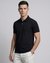 Cotton Slim Fit Liquid Finish All Over Print Navy Polo Tshirt