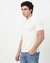 Cotton Slim Fit Mercerized Jacquard White Polo Tshirt