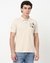 Cotton Slim Fit Embroidered Off-White Polo Tshirt
