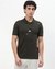 Cotton Stretch Slim Fit All Over Print Green Polo Tshirt