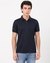 Cotton Mercerized Slim Fit Jacquard Navy Polo Tshirt