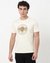 Cotton Mercerized Slim Fit Crew Neck Graphic White Tshirt
