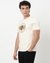 Cotton Mercerized Slim Fit Crew Neck Graphic White Tshirt