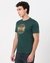 Cotton Mercerized Slim Fit Crew Neck Graphic Green Tshirt