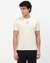 Cotton Mercerized Jacquard Slim Fit Crew Neck White Tshirt