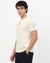 Cotton Mercerized Jacquard Slim Fit Crew Neck White Tshirt