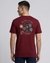 Cotton Mercerized Slim Fit Crew Neck Embroidered Red Tshirt