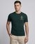 Cotton Mercerized Slim Fit Crew Neck Embroidered Green Tshirt