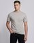 Cotton Mercerized Relaxed Fit Crew Neck Flock Print Grey Tshirt