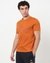 Cotton Mercerized Slim Fit Solid Crew Neck Orange Tshirt