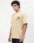Cotton Slim Fit Solid Crew Neck Off-White Tshirt