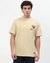 Cotton Slim Fit Solid Crew Neck Off-White Tshirt