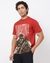 Cotton Relaxed Fit Solid Crew Neck Rust Tshirt