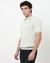 Cotton Linen Slim Fit Green Polo Tshirt