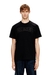 Black Regular Fit cotton T-shirt with logo embroidery
