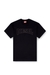 Black Regular Fit cotton T-shirt with logo embroidery