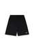 Black Regular Fit Fleece shorts with metallic Oval D