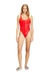 Red Swimsuit with logo print