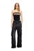 Black Strapless swimsuit with Diesel Denim Division logo
