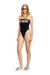 Black Strapless swimsuit with Diesel Denim Division logo