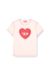 Pink Slim Fit T-shirt with heart print and studs