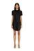 Black Fluid shirt dress with biker details