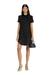 Black Fluid shirt dress with biker details