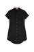 Black Fluid shirt dress with biker details