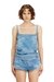Blue Open-Back Top In Satin Denim