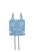 Blue Open-Back Top In Satin Denim