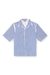 Blue Regular Fit Poplin short-sleeve shirt with pinstripes