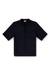 Black Linen-blend shirt with short sleeves