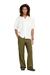 Light Grey Linen-blend shirt with short sleeves