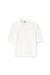 Light Grey Linen-blend shirt with short sleeves