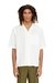 Light Grey Linen-blend shirt with short sleeves