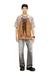 Light Brown Relaxed Fit T-shirt with print and studs