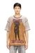 Light Brown Relaxed Fit T-shirt with print and studs