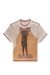 Light Brown Relaxed Fit T-shirt with print and studs