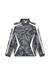 Black & White Printed viscose shirt with front zip closure