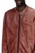 Brown Leather biker jacket with archival logo