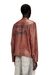Brown Leather biker jacket with archival logo