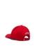 Red Cotton twill cap with frayed brim